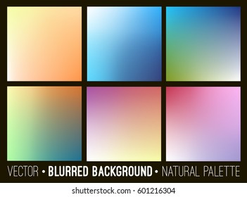 Blurred abstract backgrounds set. Smooth template design for creative decor covers, banners and websites