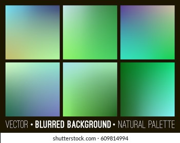 Blurred abstract backgrounds set. Smooth template design for creative decor covers, banners and websites