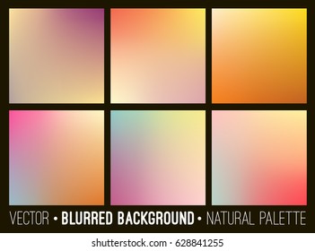 Blurred abstract backgrounds set. Smooth template design for creative decor covers, banners and websites