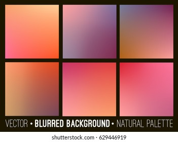 Blurred abstract backgrounds set. Smooth template design for creative decor covers, banners and websites