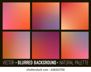 Blurred abstract backgrounds set. Smooth template design for creative decor covers, banners and websites