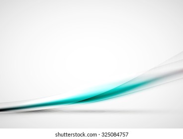 Blurred abstract blue lines in light space. Modern background template for your message