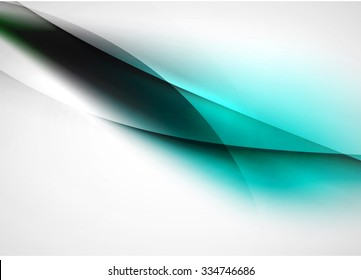 Blurred abstract blue lines in light space. Modern background template for your message