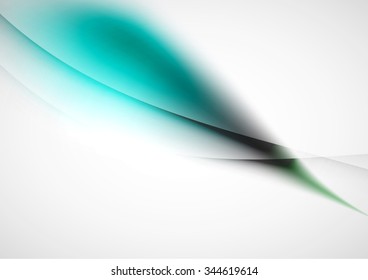 Blurred abstract blue lines in light space. Modern background template for your message