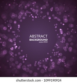 Blurred abstract circle background vector illustration for album music, dynamic equalizer for video or other cover. Design element of lines with same random, noise and blur effect.