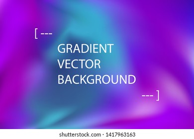 Blurred abstract gradient vector background. Vibrant multicolor fluid gradient with text place. Colorful smooth banner template.