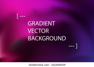 Blurred abstract gradient vector background. Vibrant multicolor fluid gradient with text place. Colorful smooth banner template.