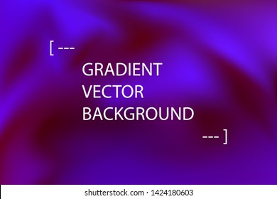 Blurred abstract gradient vector background. Vibrant multicolor fluid gradient with text place. Colorful smooth banner template.