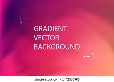 Blurred abstract gradient vector background. Vibrant multicolor fluid gradient with text place. Colorful smooth banner template.