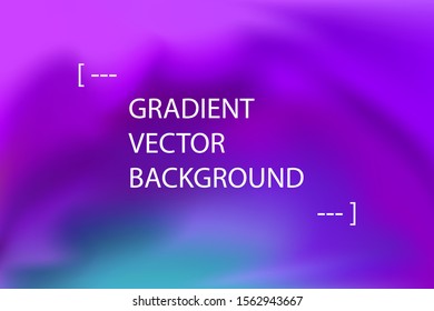 Blurred abstract gradient vector background. Vibrant multicolor fluid gradient with text place. Colorful smooth banner template.