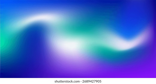  unscharfe abstrakte Szene mit einem Spektrum von Neonfarben, fließenden Wellen und weichem Licht. Perfekt für Technik, Design oder kreative Medien als lebendiger Hintergrund.