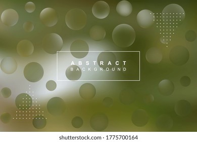 Blurred abstract vector background with text and round elements and dotted decoration