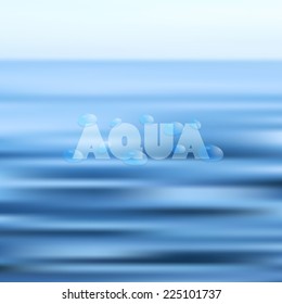 Blurred aqua background with water ripples. Vector