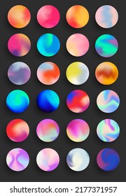 blurred avatars gradients set background vector illustration 