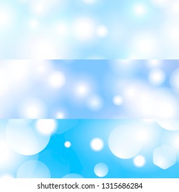 Blurred background banner set vector