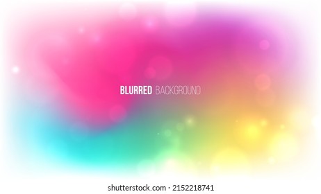 Unscharfer Hintergrund mit Bokeh-Effekt und heller Farbverlauf-Effekt. Ein glänzender Banner für Ihr kreatives Grafikdesign. Vektorgrafik.