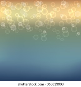 Blurred background with bokeh effect. Cool template for design, presentations and other documents