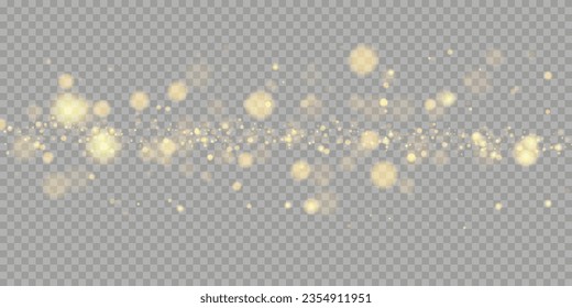 Blurred background. Bokeh effect PNG. Christmas background with bokeh PNG. Magic glow, light effect.