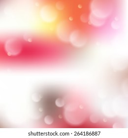 Blurred background with bokeh effect. Vector illustration