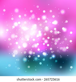 Blurred background with bokeh effect. Vector illustration