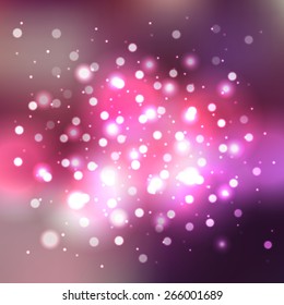 Blurred background with bokeh effect. Vector illustration