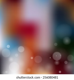 Blurred background with bokeh. Vector illustration