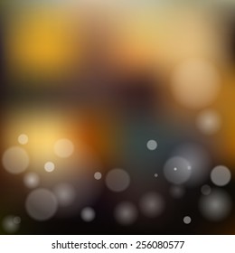 Blurred background with bokeh. Vector illustration