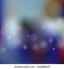 Blurred background with bokeh. Vector illustration