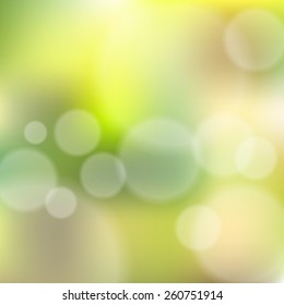 Blurred background with bokeh. Vector illustration