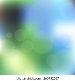 Blurred background with bokeh. Vector illustration