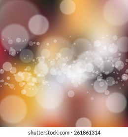 Blurred background with bokeh. Vector illustration