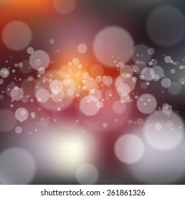 Blurred background with bokeh. Vector illustration