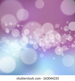 Blurred background with bokeh. Vector illustration