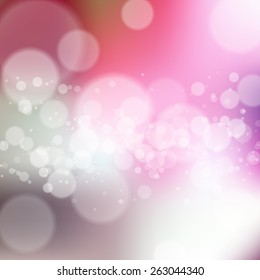 Blurred background with bokeh. Vector illustration