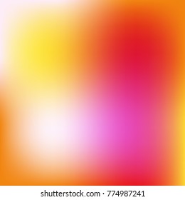 Blurred background in bright warm colors. Smooth backdrop. Vector illustration.