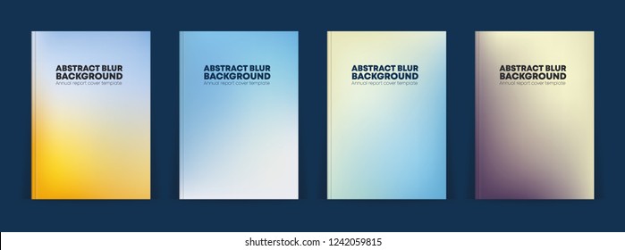 Blurred background cover design template. Colorful abstract blur. Collection of annual report cover templates. Perfect as a cover, banner, poster, brochure or placards.