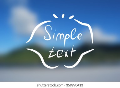 Blurred background with an example. Vector eps 10