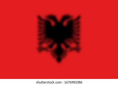 Blurred background with flag Albania. Vector illustration