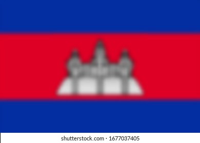Blurred background with flag Cambodia. Vector illustration