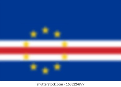 Blurred background with flag Cape Verde Vector illustration