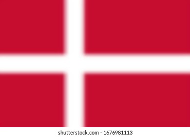 Blurred background with flag Denmark. Vector illustration
