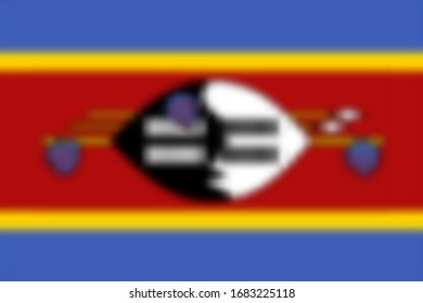 Fondo borroso con la bandera Eswatini Vector ilustración