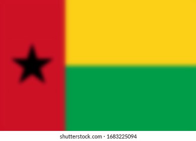 Blurred background with flag Guinea-Bissau Vector illustration