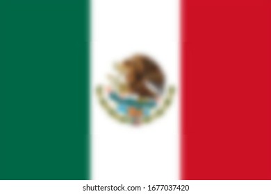 Unscharfer Hintergrund mit Flagge Mexiko. Vektorillustration