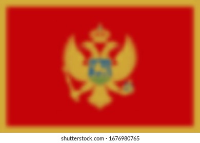 Fondo borroso con bandera Montenegro. Ilustración del vector