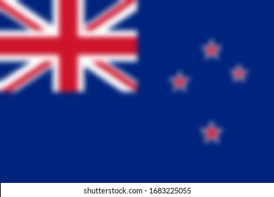 Blurred background with flag New Zealand Vector illustration