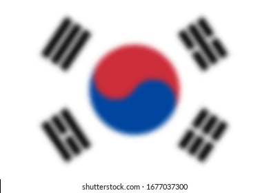 Blurred background with flag South Korea. Vector illustration