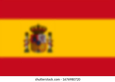 Blurred background with flag Spain. Vector illustration