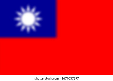 Fondo borroso con bandera de Taiwán. Ilustración del vector