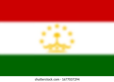 Fondo borroso con bandera de Tayikistán. Ilustración del vector